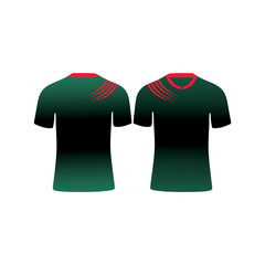 illustration of creative motif t-shirt and sports jersey design