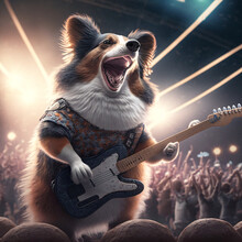 Singing Dog In A Rocker Outfit Is Rocking