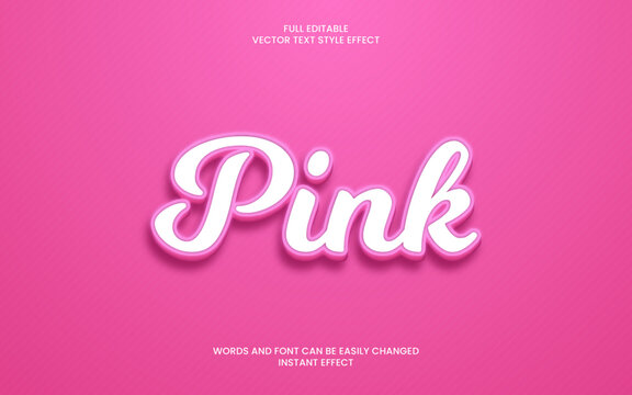 Pink Text Effect