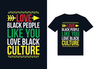 Wall Mural - Love Black People Like You Love Black Culture illustrations for print-ready T-Shirts design