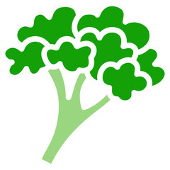 Poster - Broccoli vegetables Icon Logo. Vegetable Organic Fresh Symbol Illustration