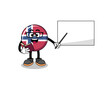 © Ummu - Mascot cartoon of norway flag teacher