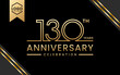130 year anniversary celebration template design. Logo Vector Template Illustration