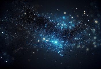 Wall Mural - background wallpaper illustration with blue stars in the fantasy galaxy