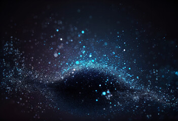 Wall Mural - background wallpaper illustration with blue stars in the fantasy galaxy