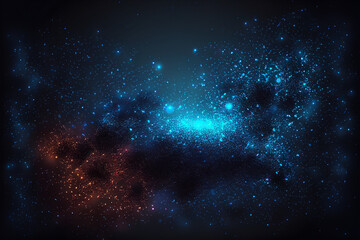 Wall Mural - background wallpaper illustration with blue stars in the fantasy galaxy