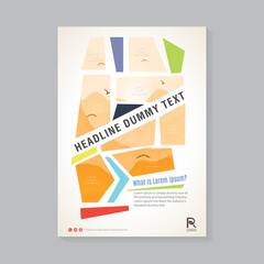Wall Mural - flyer poster pamphlet brochure cover design layout space for photo background, vector illustration t