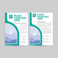 Wall Mural - flyer poster pamphlet brochure cover design layout space for photo background, vector illustration t