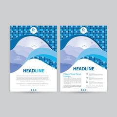 Wall Mural - flyer poster pamphlet brochure cover design layout space for photo background, vector illustration t