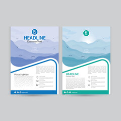 Wall Mural - flyer poster pamphlet brochure cover design layout space for photo background, vector illustration t