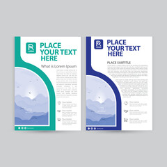Wall Mural - flyer poster pamphlet brochure cover design layout space for photo background, vector illustration t
