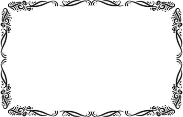 Wall Mural - Decorative vintage line frames and border illustration