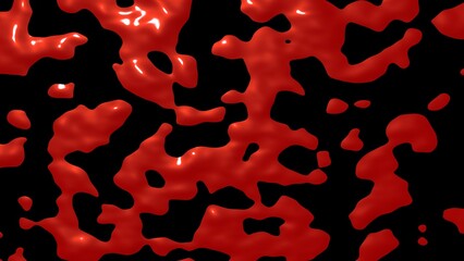 Poster - Simulation of red paint stains or blood on a black background.