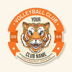 volleyball club logo, patch. vector illustration. for college league sport club emblem, sign, logo. 