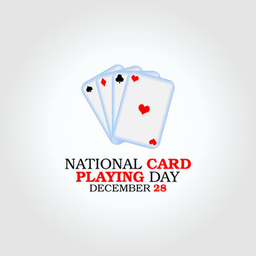 vector graphic of national card playing day good for national card playing day celebration. flat design. flyer design.flat illustration.