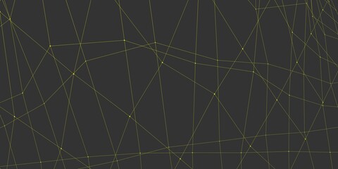 Poster - Grid of colored lines and dots on a gray background. Abstract background.