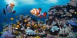 Clownfisch unter Wasser - Generative AI