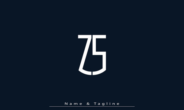 Alphabet letters Initials Monogram logo ZS , SZ