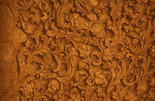Ancient Oak - Wooden Texture With Intricate Carving And Detailing