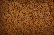 Grainy Pine - Wooden Texture With Intricate Carving And Detailing