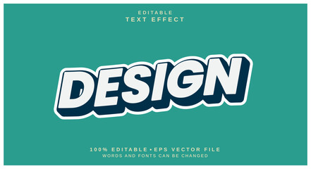 Editable text style effect - Design text style theme.