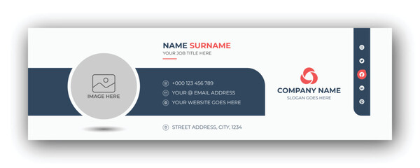 Sticker - Modern and minimalist email signature or email footer template