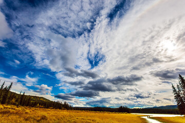 Poster - Cloudy wind autumn day