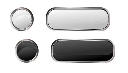 White and black buttons