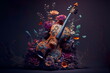 Fantasy design musical , Amazing violin made flowers