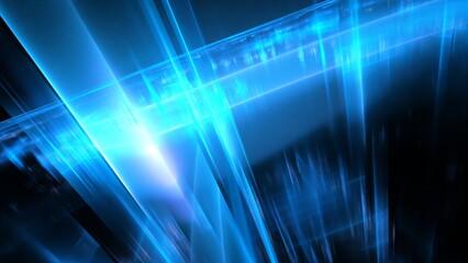 Poster - Abstract digital space, digital technologies, background for design. Transmission of information, data processing. 3d render