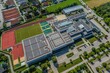 Königsbrunn in Schwaben im Luftbild, Ausblick auf das Gymnasium 