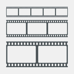 Wall Mural - Video tape photo film strip frame quality vector illustration cut