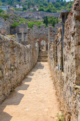 Wall Mural - Fortress wall of the Alanya castle in the Old Town. Alanya, Turkey (Turkiye)