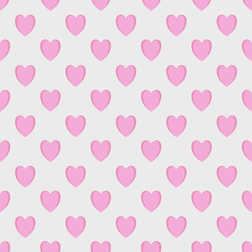 Cute heart seamless pattern vector wallpaper, digital paper used for computer graphic, craft card, gift wrapping paper