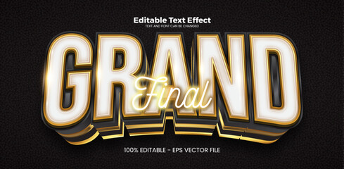 Wall Mural - Grand Final editable text effect in modern trend style