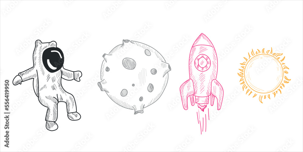 Solar system planets. Mercury, Venus, Earth, Mars, Jupiter, Saturn ...