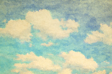 Wall Mural - vintage watercolor clouds