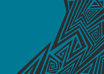 Aufkleber - minimalist background with abstract geometric and curly lines and with some copy space area. simple 