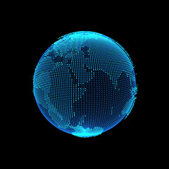 Wall Mural - technology earth and aura