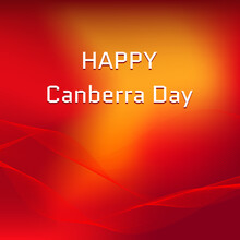 CANBERRA DAY. Geometric Design Suitable For Greeting Card Poster And Banner