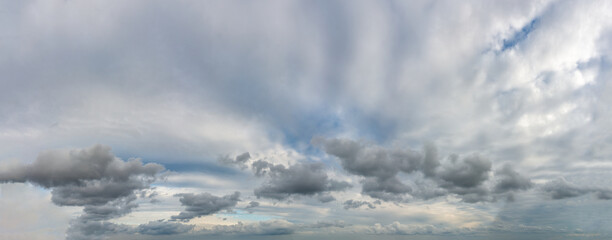 Wall Mural - fantastic thunderclouds at sunrise