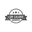  Low calorie label or sticker on white background