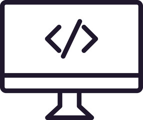 Fototapete - Computer line icon on white background