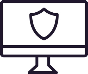 Fototapete - Computer line icon on white background