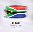 Vector illustration of South Africa,27 April,Freedom Day 