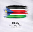 Vector illustration of South Sudan,09 July,Independence Day