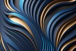 Leinwanddruck Bild - Abstract with blue waves background. Luxury wallpaper design for prints, wall arts, home decoration, cover and packaging design
