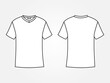 © Aflian - Art illustration design clothes concept fashion wear isolated mock up of male t shirt V neck