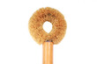 © zlata_titmouse - Eco wooden dish washing brush with coconut bristle isolated at white background. Zero waste concept.