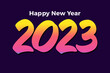 2023 colorful Text. Happy New Year 2023. suitable for greeting, invitations, banners, or background design of 2023. Vector design illustration